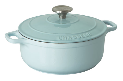 Chasseur Round Casserole 28cm / 6.1lt - Duck Egg Blue