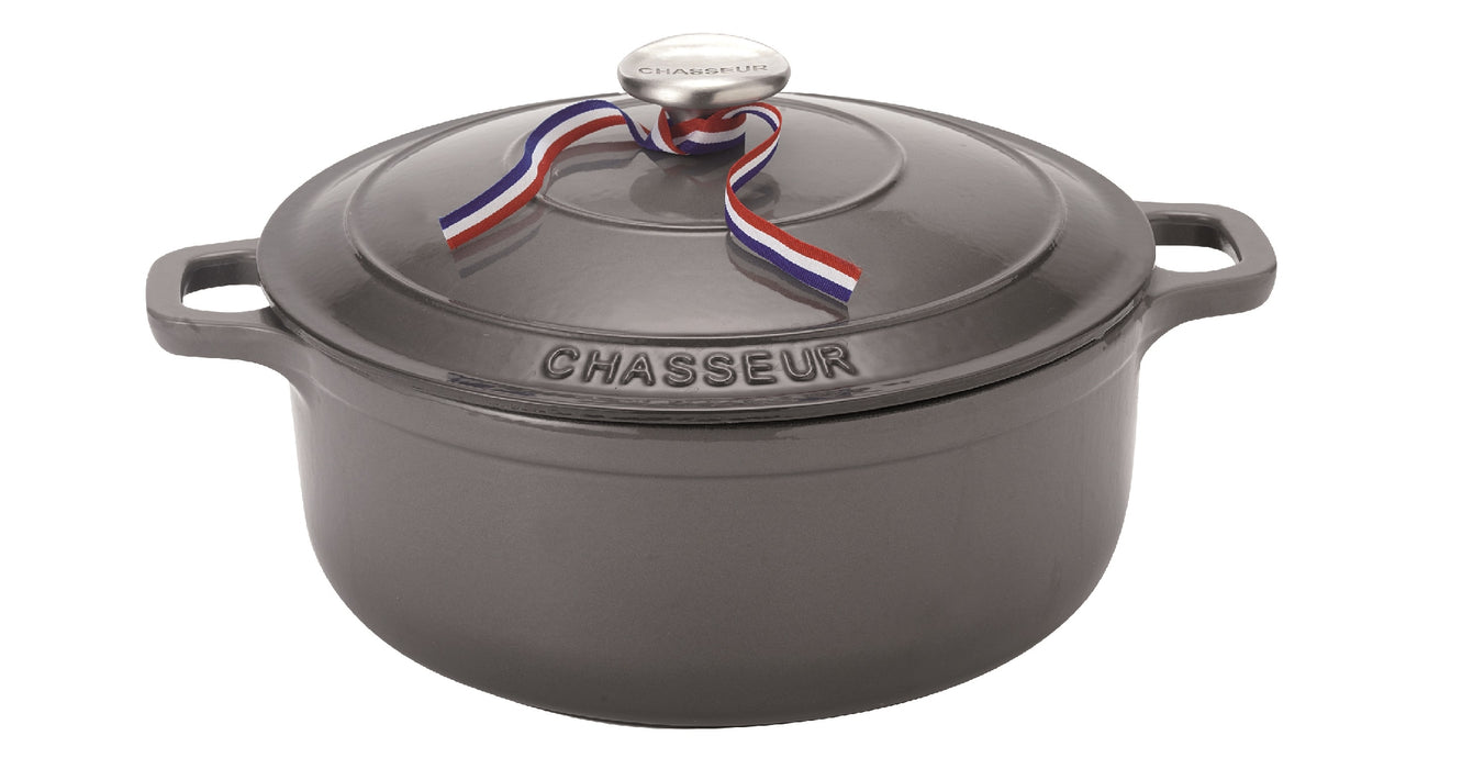 Chasseur Round Casserole 26cm / 5.0lt - Caviar Black