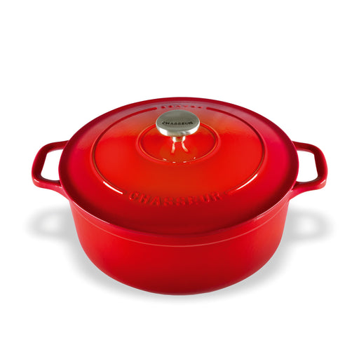 Chasseur Round Casserole 24cm / 4.0lt - Inferno Red - Kitchen Antics