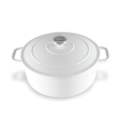 Chasseur Round Casserole 26cm / 5.0lt - White