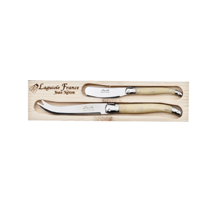 La Guiole Cheese Knife & Spreader Set - Light Horn - Kitchen Antics
