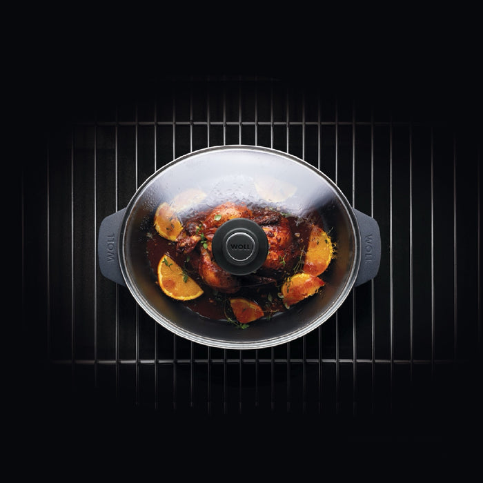WOLL Diamond Lite Fix Handle Induction Oval Roast 31x26cm 6L With Lid Gift Boxed