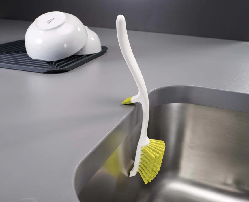 Edge Dish Brush with Sink Rest - Grey
