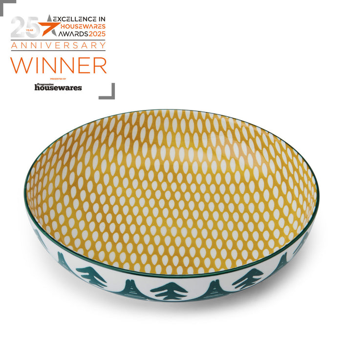 Mikasa Coupe Bowl 21cm - Green Leaf
