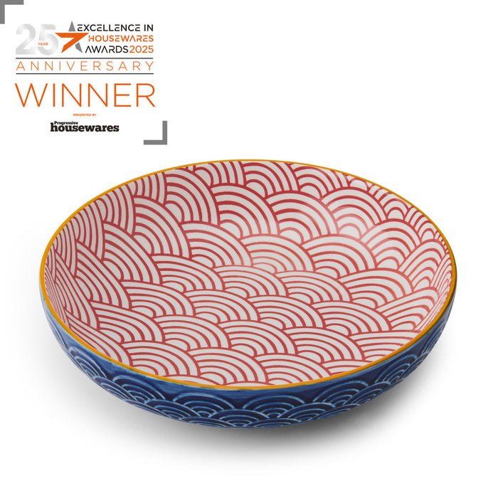 Mikasa Coupe Bowl 21cm - Blue Red Arc