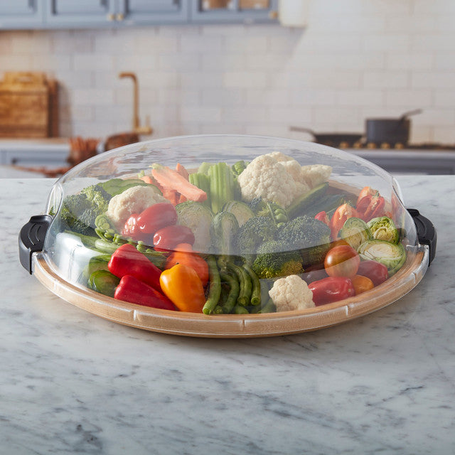 Farberware Build a Board Bamboo Round Snack Serving Board, 35.5CM
