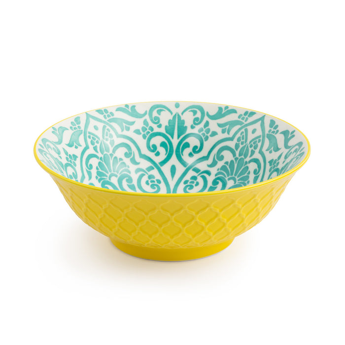 Mikasa Ramen Bowl 21cm - Yellow & Blue Geometric