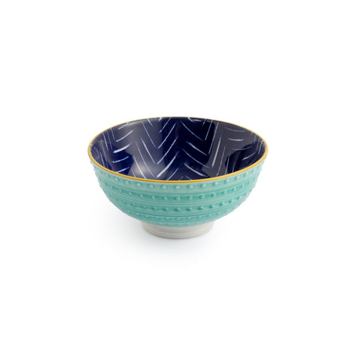 Mikasa Nibble Bowl 12cm - Indigo Chevron