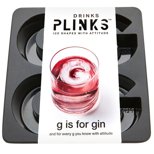 Drinks Plinks Silicone Ice Tray - Letter G is for Gin - Kitchen Antics