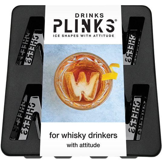 Drinks Plinks Silicone Ice Tray - Letter W is for Whisky