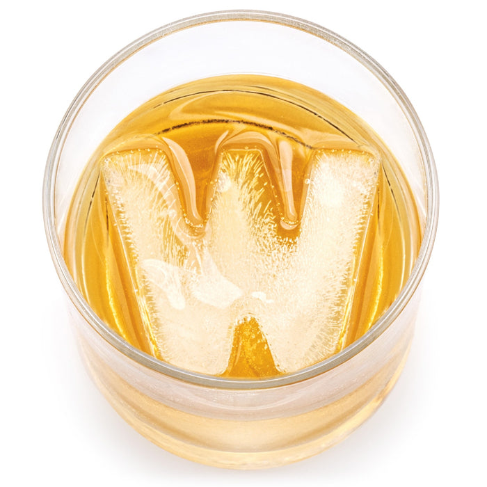 Drinks Plinks Silicone Ice Tray - Letter W is for Whisky