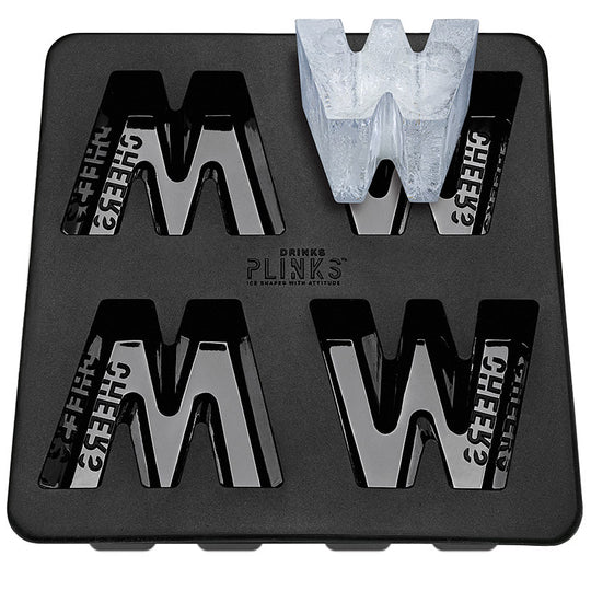 Drinks Plinks Silicone Ice Tray - Letter W is for Whisky