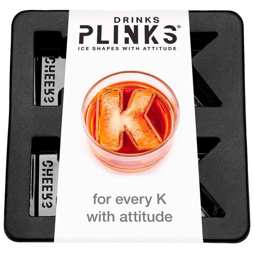 Drinks Plinks Silicone Ice Tray - Letter K - Kitchen Antics