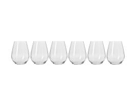 Krosno Harmony Stemless Wine Glass 400ML 6pc Gift Boxed