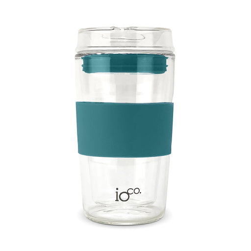 Ioco Glass Travel Mug 12oz - Peacock Green