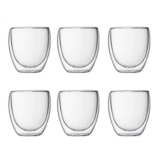 Bodum Pavina 6 pcs Double Wall Thermo-Glasses, 0.25 l, 8 oz