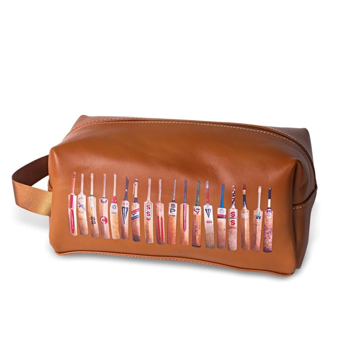 SN Leather Toilet Bag - Bat Line Up