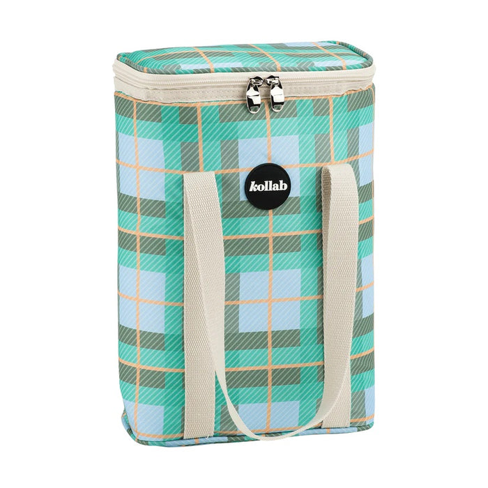 Kollab Wine Cooler Bag - Ocean Check