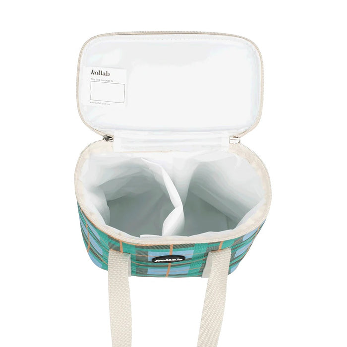 Kollab Wine Cooler Bag - Ocean Check