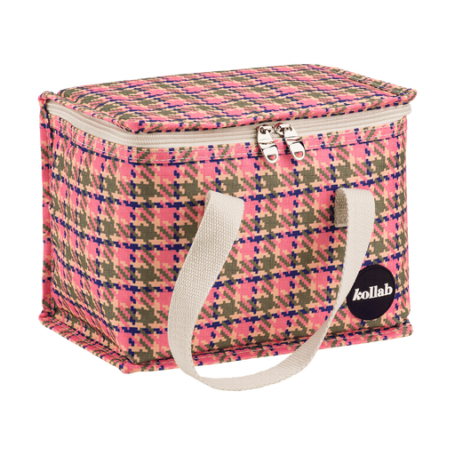 Kollab Lunch Box Insulated - Pink Houndstooth