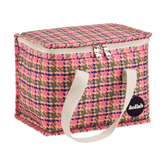 Kollab Lunch Box Insulated - Pink Houndstooth