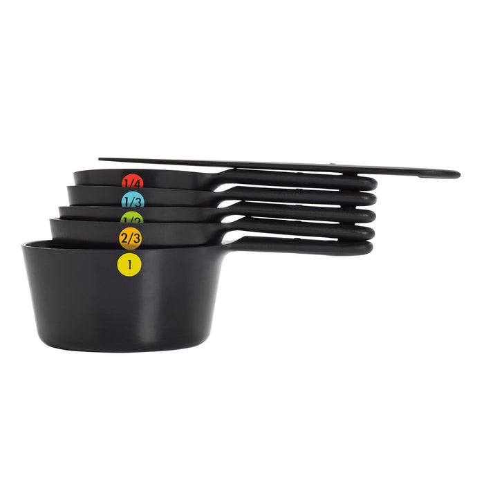 OXO GG 6-PCE Plastic Measure Cups  Black
