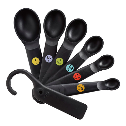 OXO GG 7-PCE Plastic Measure Spoons  Black