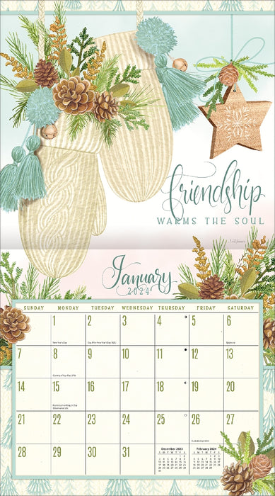 2024 Lang Calendar Abundant Friendship By Nicole Tamarin - Kitchen Antics