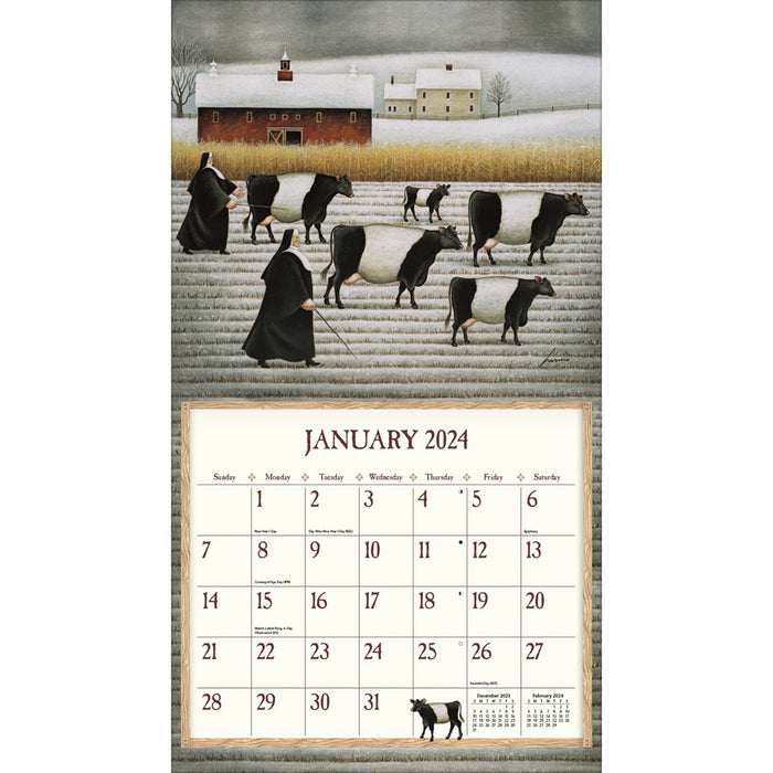 2024 Lang Calendar Cows Cows Cows by Lowell Herrero - Kitchen Antics