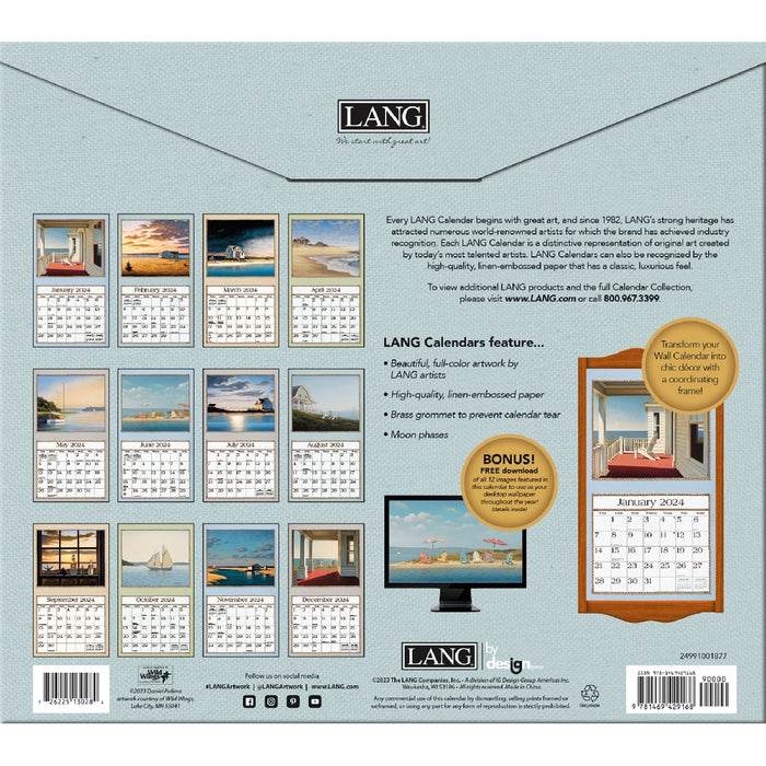 2024 Lang Calendar Seaside by Daniel Pollera - Kitchen Antics