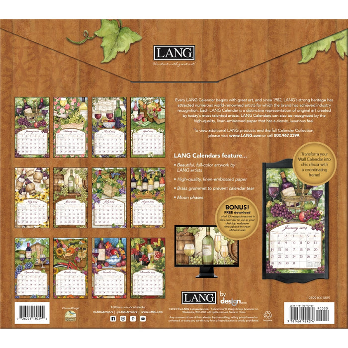2024 Lang Calendar Wine Country by Susan Winget - Kitchen Antics
