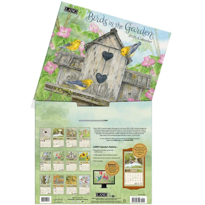 2026 Lang Calendar Birds in the Garden by Jane Shasky