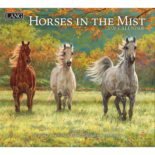 2026 Lang Calendar Horses in the Mist by Persis Clayton and Chris Cummings