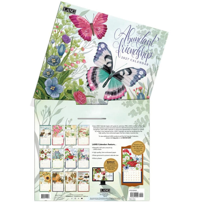 2027 Lang Calendar Abundant Friendship By Nicole Tamarin