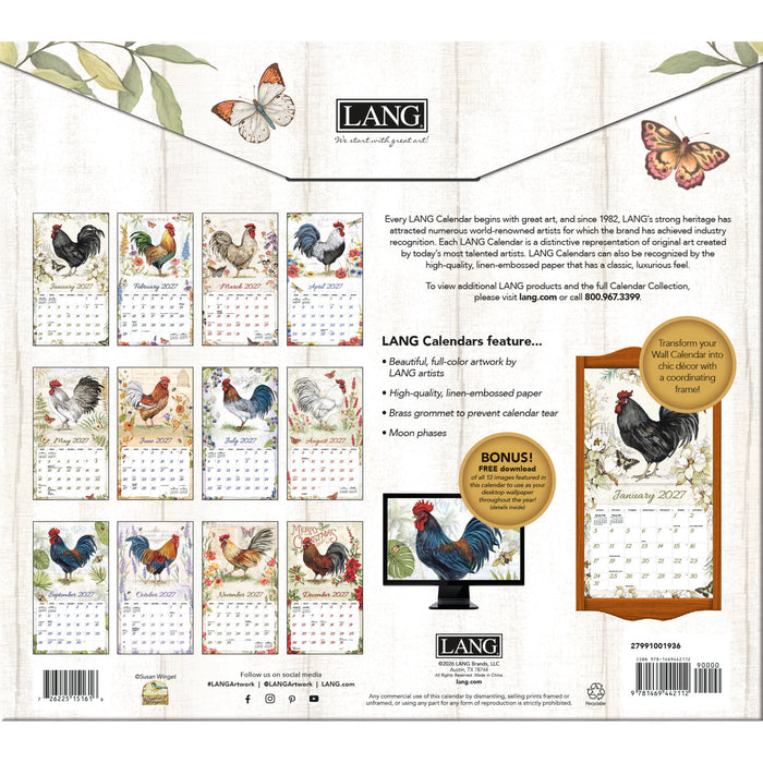 2027 Lang Calendar Proud Rooster by Susan Winget
