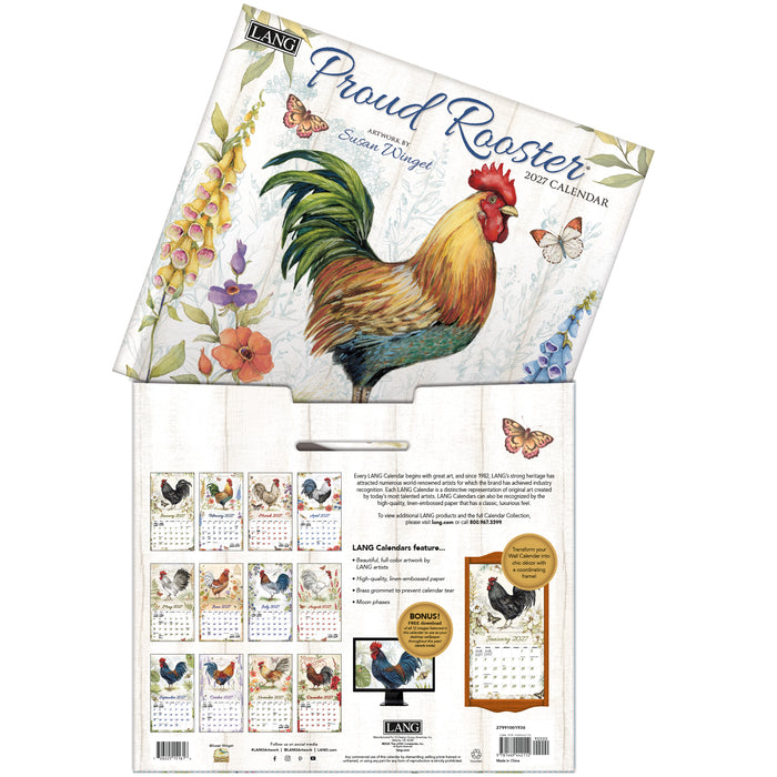 2027 Lang Calendar Proud Rooster by Susan Winget