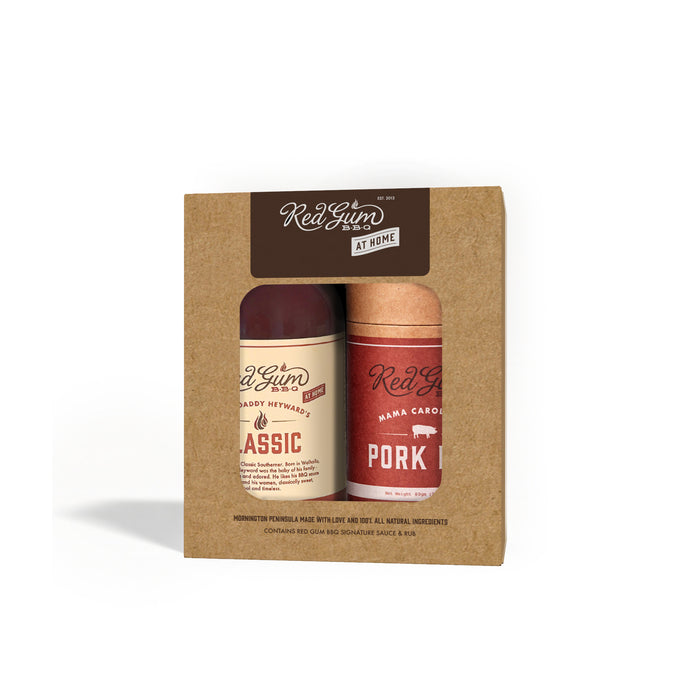 Red Gum BBQ Gift Pack Small - Classic Sauce + Pork Rub 360g