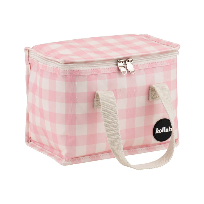 Kollab Lunch Box Insulated - Candy Pink Check