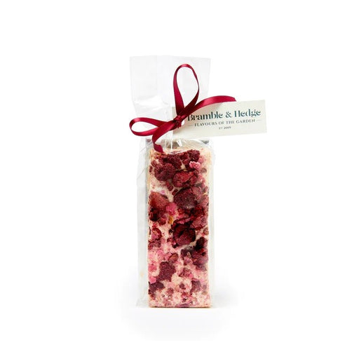 Bramble & Hedge Raspberry, Caramelised White Chocolate & Rose Praline Nougat - 150g - Kitchen Antics
