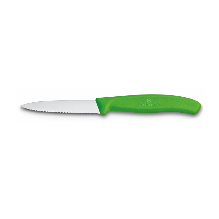 Victorinox Paring Knife 8cm Serrated - Green
