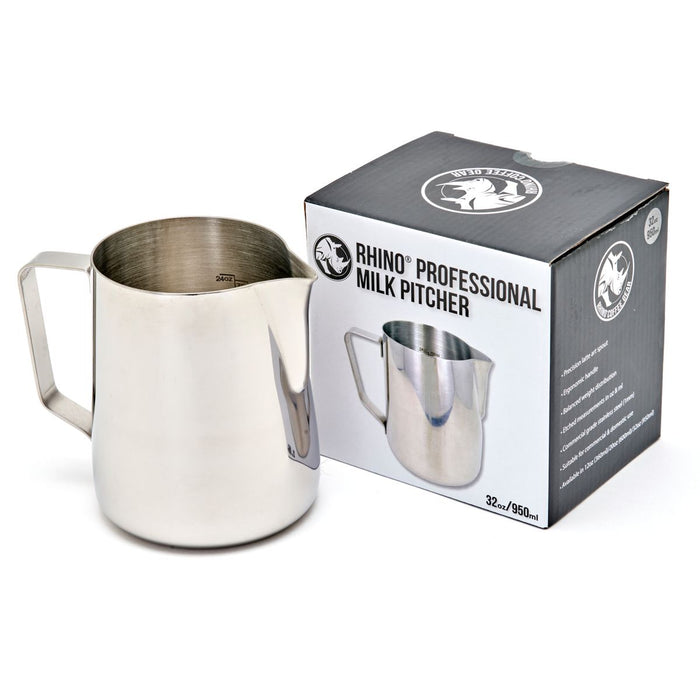 Rhino Pro Milk Pitcher 950ml/32oz - Stainless Steel