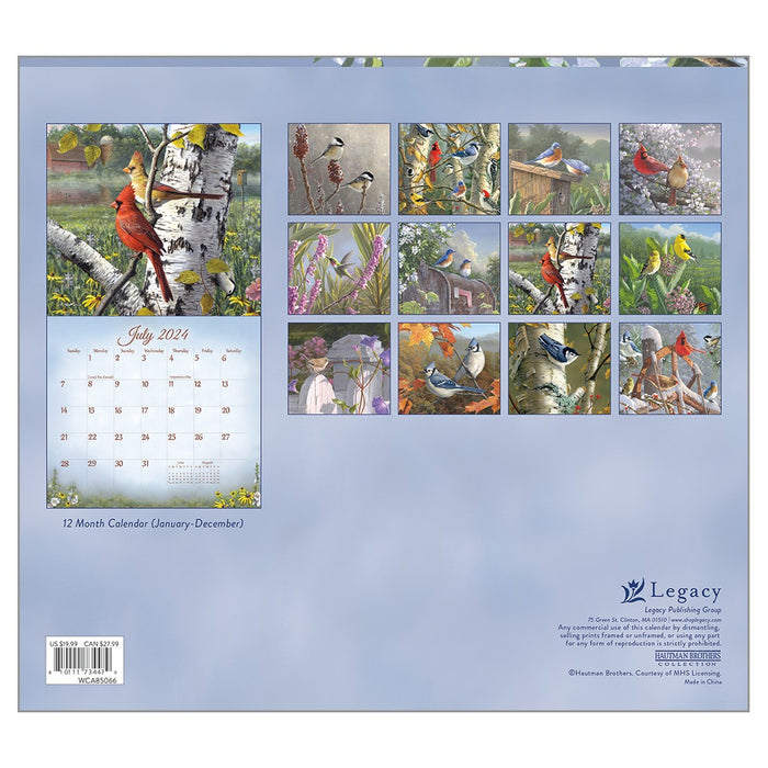 2024 Legacy Calendar Songbirds By James Hautman - Kitchen Antics