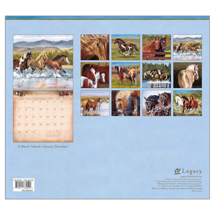 2024 Legacy Calendar Horses by Victoria Wilson - Schultz - Kitchen Antics