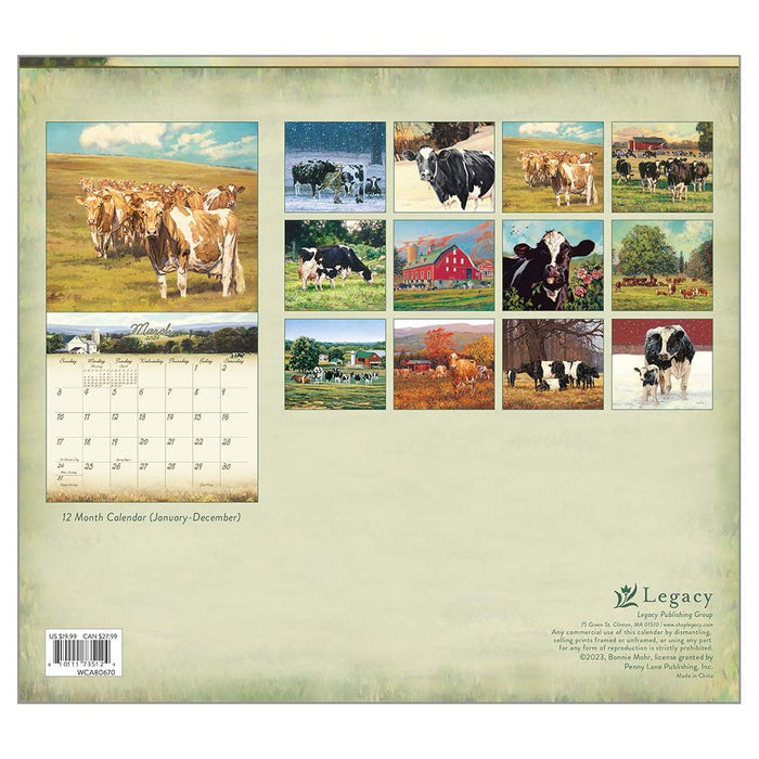 2024 Legacy Calendar Cow by Bonnie Mohr - Kitchen Antics