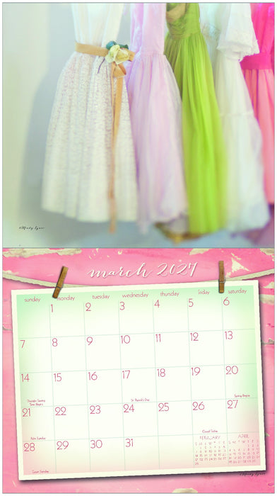 2027 Legacy Calendar Vintage Pink by Mandy Lynne