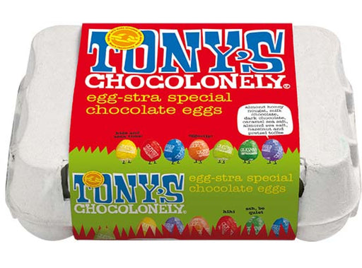 Tony's Chocolonely 150g - Easter Egg Carton 12 Assorted Eggs 