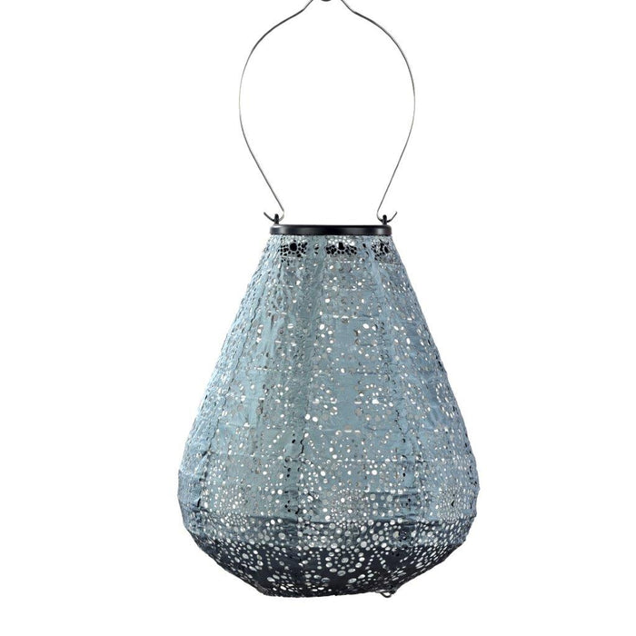 Lumiz Solar Lantern Tulip 20cm - Grey Blue