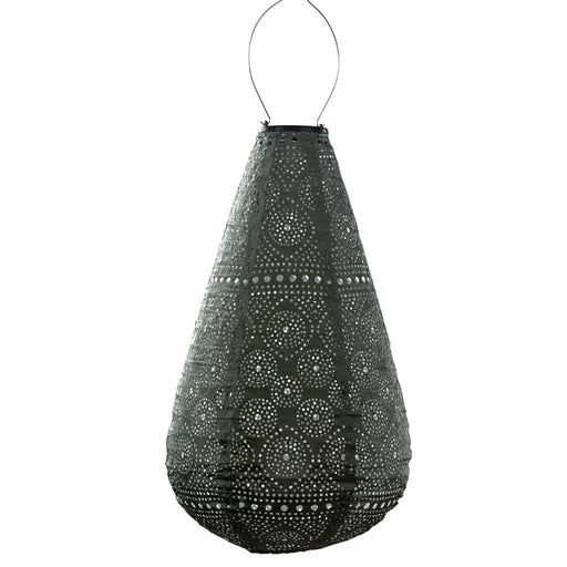 Lumiz Solar Lantern Drop 28cm - Sage Green