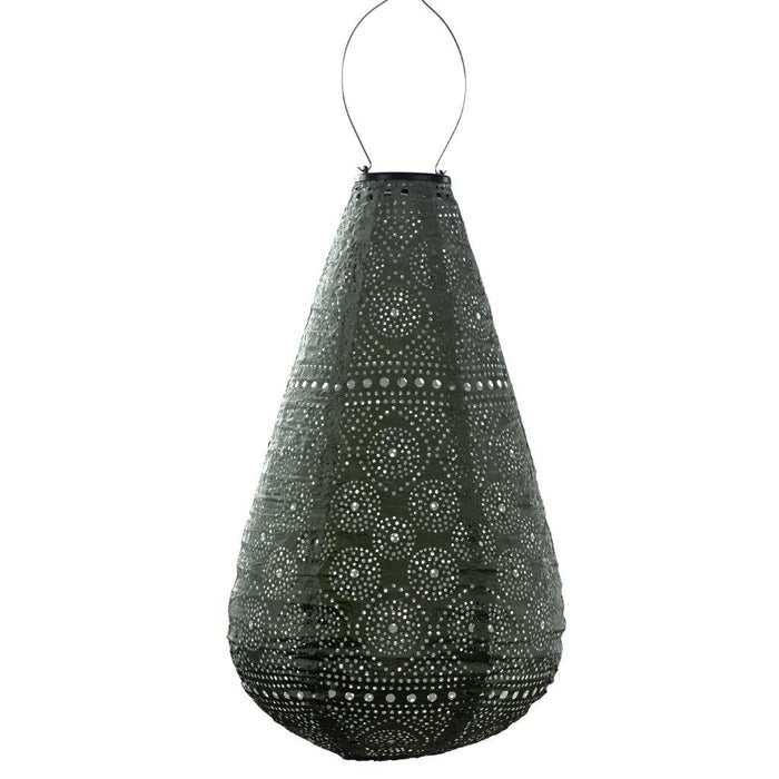 Lumiz Solar Lantern Drop 28cm - Sage Green