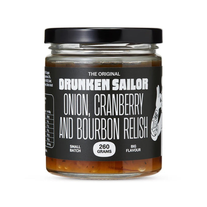Drunken Sailor Onion, Cranberry & Bourbon Relish 260g